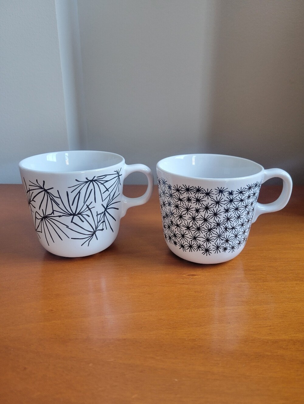 Ikea Coffee Mugs Maria Vinka Ungdom Black & White Starburst Tea Cup 7 oz.